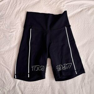 Black and white TNA 1997 booty shorts